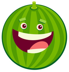cartoon watermelon fruit character