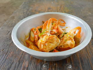 hot and spicy fried crab