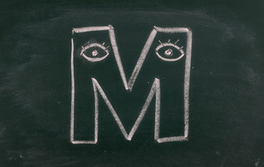 on chalkboard, blackboard texture