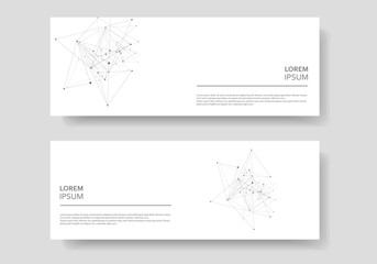 Abstract connect lines and dots. Vector banner design