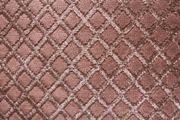 Fototapeta premium Texture of natural linen fabric in pattern brown color close-up in vintage style