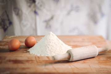 Traditional home made pasta making of
