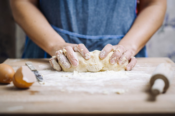 Traditional home made pasta making of
