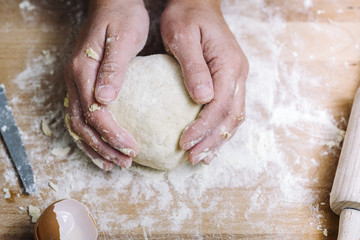 Traditional home made pasta making of