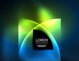 Abstract vector round banner