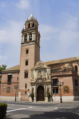 Fototapeta premium Historic buildings and monuments of Seville, Spain. Spanish architectural styles of Gothic. Santa Catalina