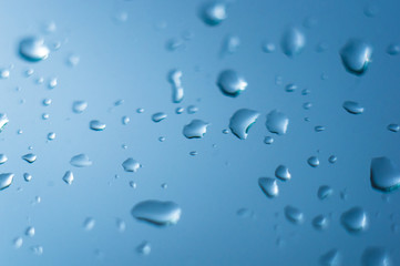raindrops on the window glass