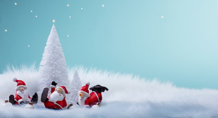 Christmas tree and holidays Santa decoration ornaments