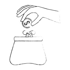 hand with female wallet