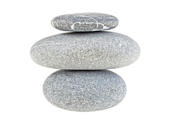 Fototapeta na wymiar Spa stones isolated on a white background