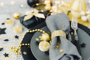 Luxury festive table setting