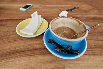 Empty cup of coffee