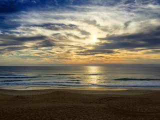 Swirling Sunset at Sawtell Beach