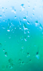 raindrops on the window glass