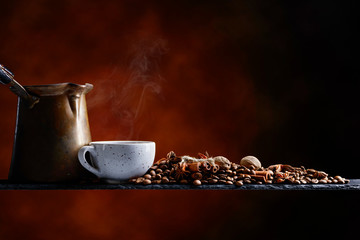 Coffee with spices.