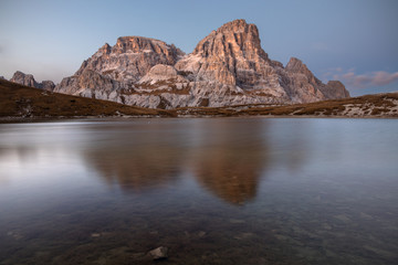 Alpine lake during autumn
