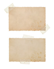 Paper photo cardboard tapes isolated white background - obrazy, fototapety, plakaty
