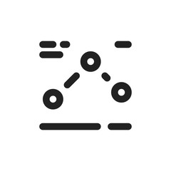 Dashboard Graph Icon Simple Line Vector