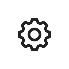 Settings Gear Flat Icon
