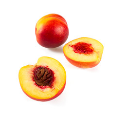 nectarine isolated on white background