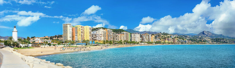 Malagueta Beach in Malaga. Andalusia, Costa del Sol, Spain © Valery Bareta