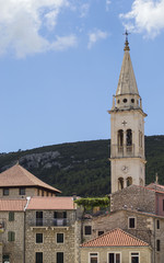 Fototapeta na wymiar Church of St. Mary, Jelsa, Hvar, Croatia