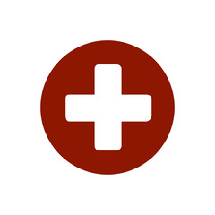 Fototapeta premium First aid medical sign flat icon for app and website. illustration eps