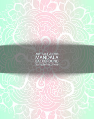 Mandala simple thin line stylish background. Ornamental vector backdrop for cards, invitations, banner, templates and wallpapers