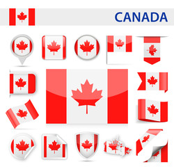 Canada Flag Vector Set