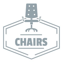 Chair logo, simple gray style