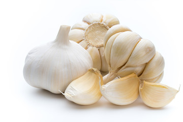 Obraz na płótnie Canvas Garlic isolated on the white background.