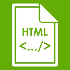 File HTML icon green