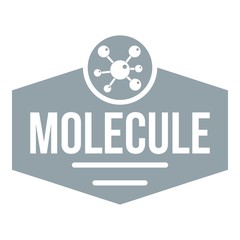 Molecule life logo, simple gray style