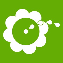 Watering flower icon green