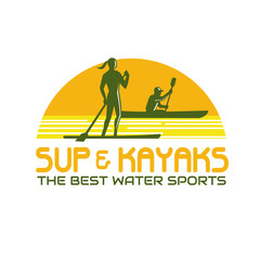 SUP and Kayak Water Sports Retro