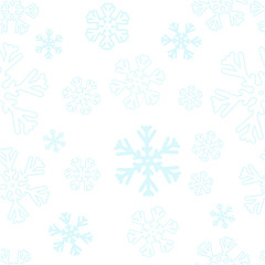 Vector seamless background with snowflakes