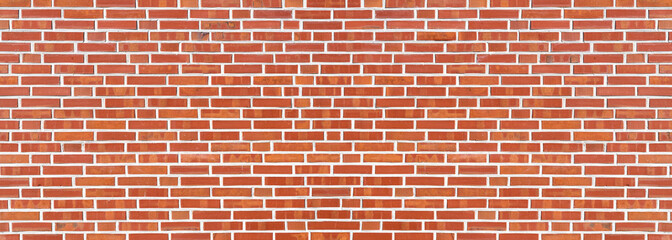 Perfect red brick wall as a background or texture