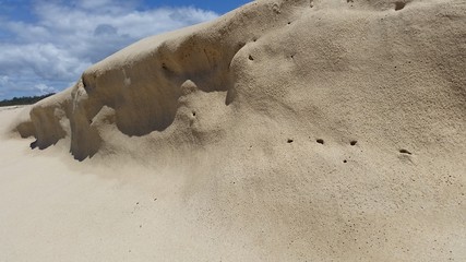 sand cliffs on 9 mile 
