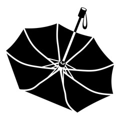 Falling umbrella icon, simple style