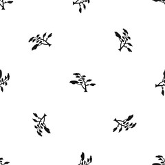 Cedar pattern seamless black