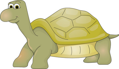 Tortuga gigante de galápagos dibujo caricatura personaje