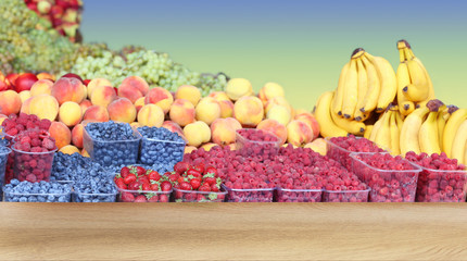 Different fruits on market