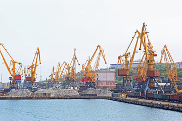 View of modern sea port