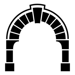 Round gate icon, simple style