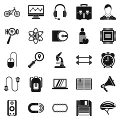 Load icons set, simple style