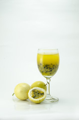 Fototapeta na wymiar cool passion fruit drink for healthy care