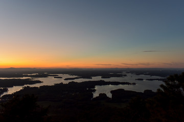 Obraz premium Smith mountain lake sunset