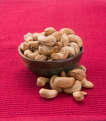 nuts. cashew nuts on the background