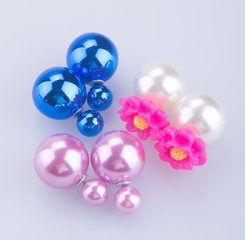 jewellery or fashion earrings on a background.