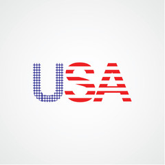 USA Logo Vector Template Design